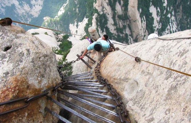 Hua Shan - Sentieri più Pericoloso del Mondo - Arrampicata